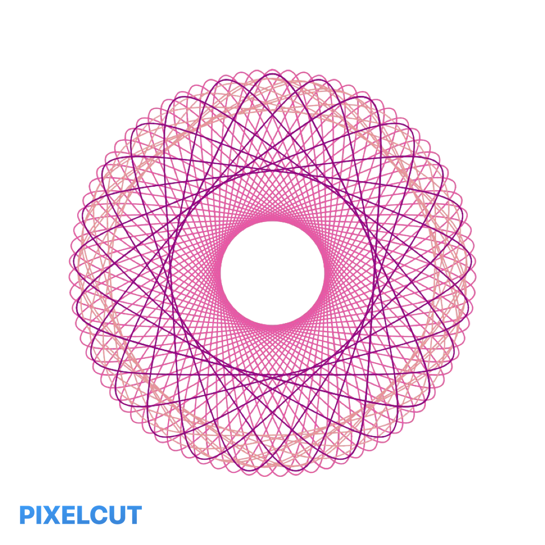 sticker spirograph pink circle sticker by @sdm.prowett