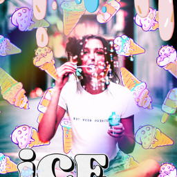 freetoedit unsplash rainbow bubbles icecream cute drip sugar sweet dessert girl woman srcsweeticecreambackground sweeticecreambackground