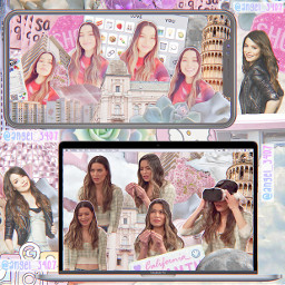 mirandacosgrove icarly icarlyreboot carlyshay complexshapeedit colorful aesthetic pretty pink throwback remixit freetoedit