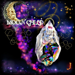 moon lunar luna moonchild crystals celestial galaxy goddess universe geometricshapes connectedtotheverse creative surreal freetoedit