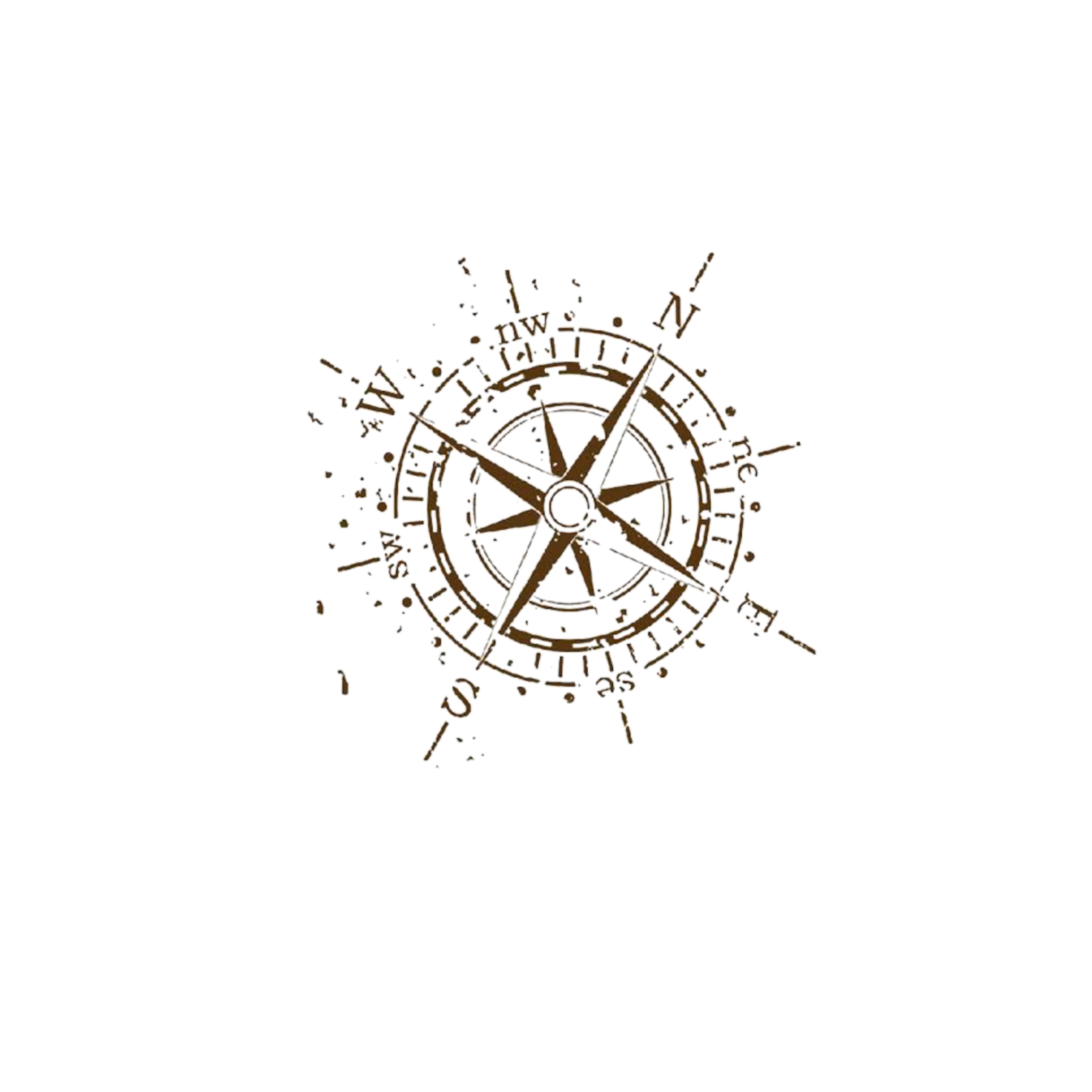 brown compass aesthetic aestroha sticker by @luisabasical