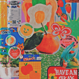 freetoedit grocery groovy aesthetic collage wallpaper collagewallpaper colorful retro retrowallpaper