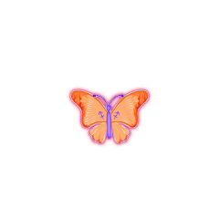 butterfly zodiac sign sagittarius orange purple cute girly fly freetoedit