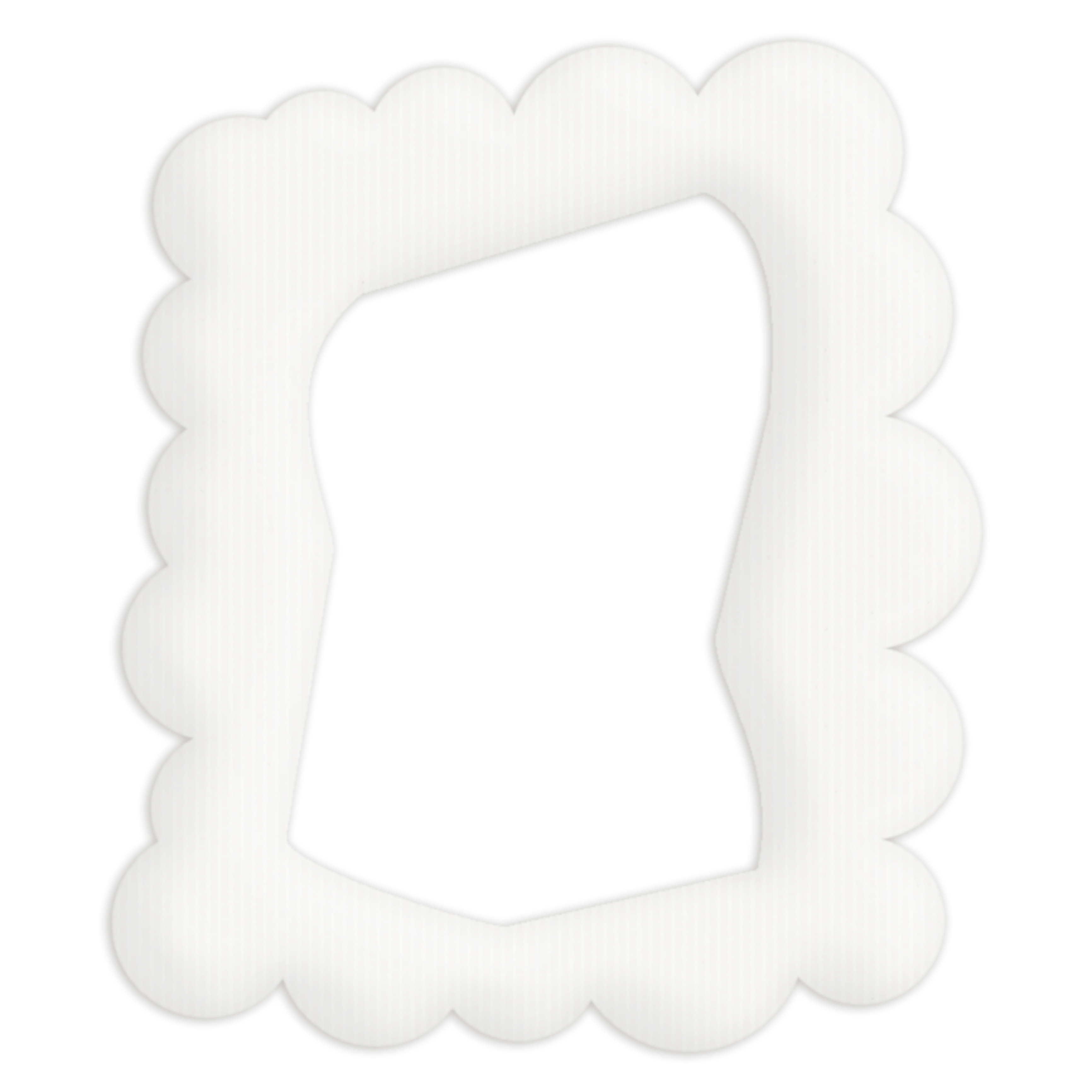 white whiteframe asymetrical frame sticker by @messyxclowns
