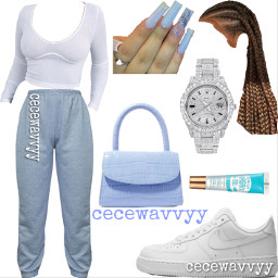 freetoedit cecewavvyy exaucée outfit blueaesthetic outfitforschool