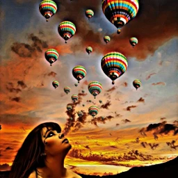 myedit donna paesaggio tramonto mongolfiere magiceffect remixmygallery freetoedit local srcflyingairballoons flyingairballoons