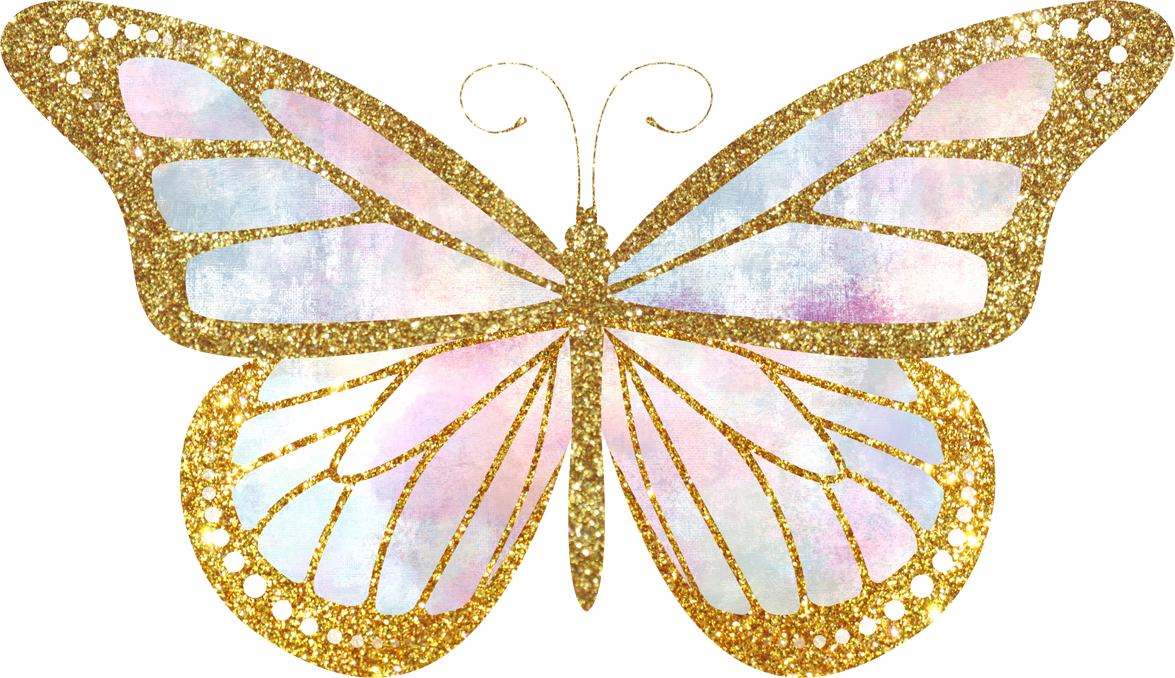 goldglitter glitterbutterfly sticker by @stacey4790