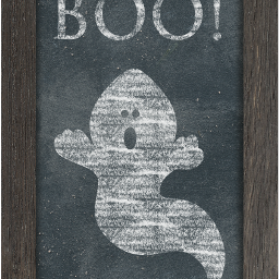 chalkboard boo ghost halloween local