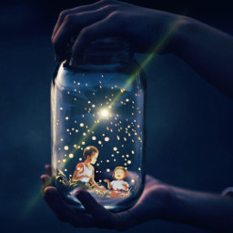 freetoedit children fireflies jar hands boys light ircanemptyjar anemptyjar
