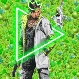 apex apexlegends legend background green crypto neon triangle crown love apple freetoedit