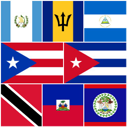 guatemala barbados nicaragua puertorico cuba trinidadytobago haiti belice collage collages banderas