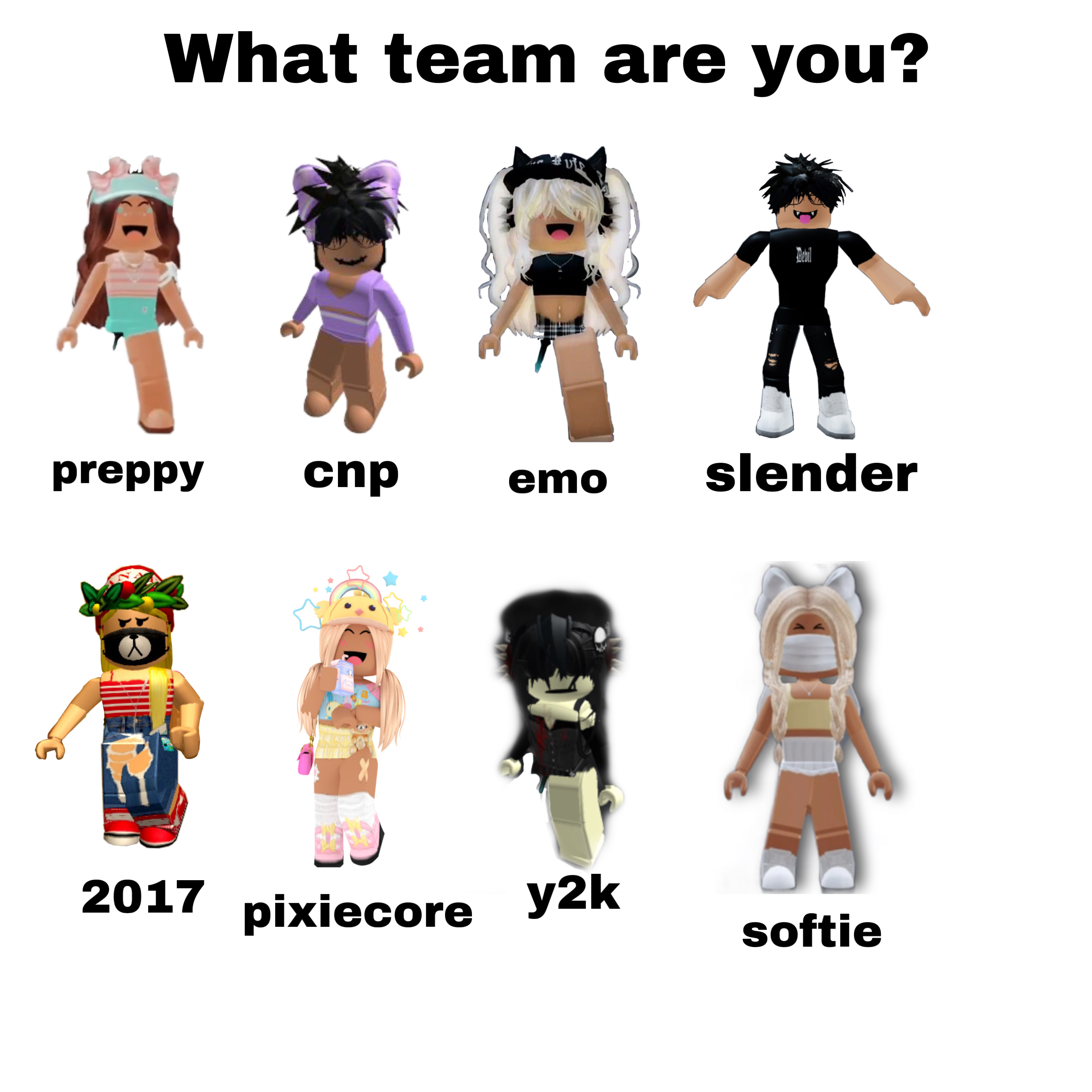 Types of Roblox slenders 