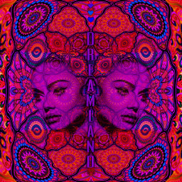 dreamland colorful brightcolors trippy mirroreffect woman faces face geometricpatterns freetoedit local