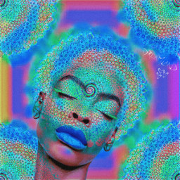 dreamland dreaming thirdeye trippy noiseeffect colorful woman face brightcolors freetoedit local
