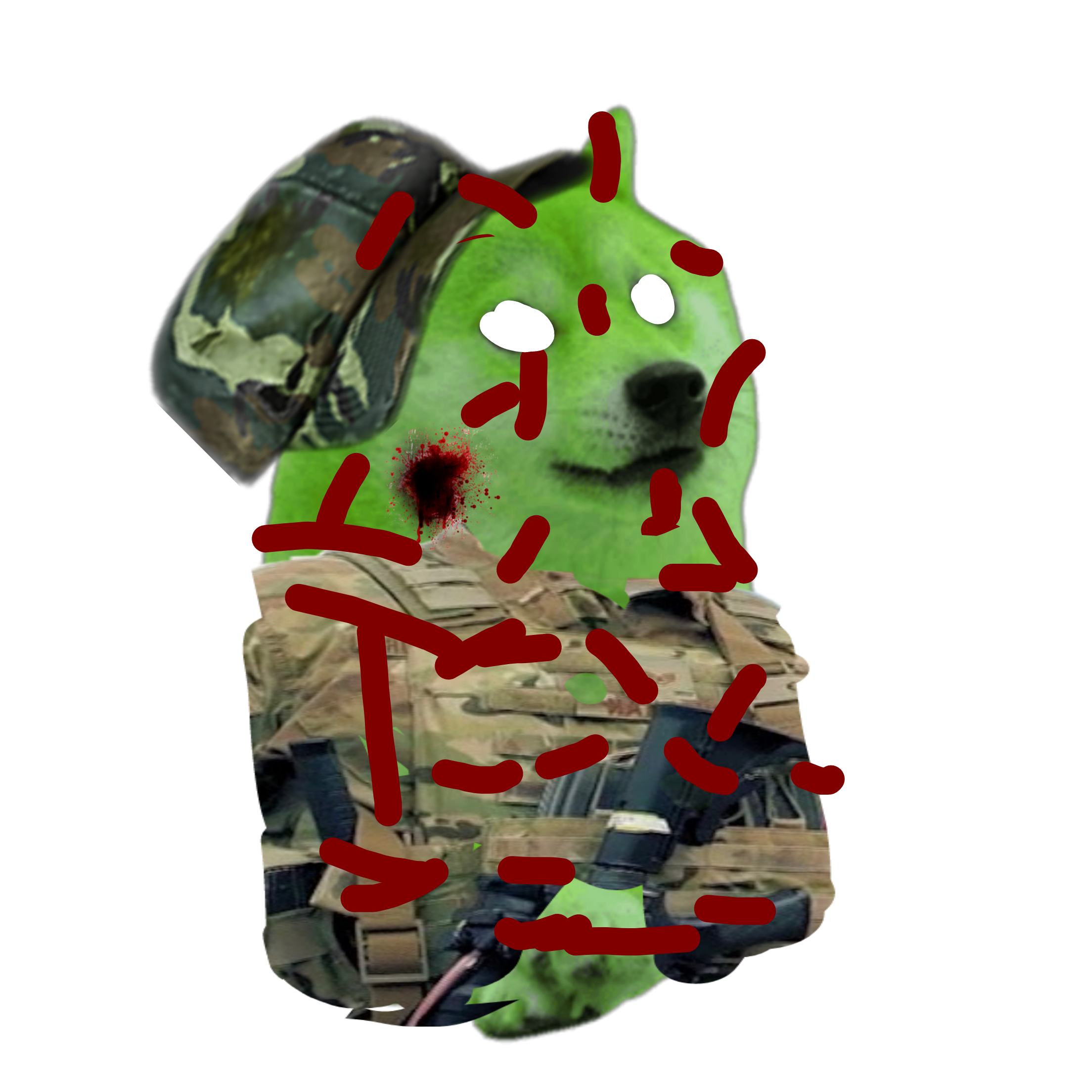 freetoedit cheems doge zombie sticker by servi_ltda