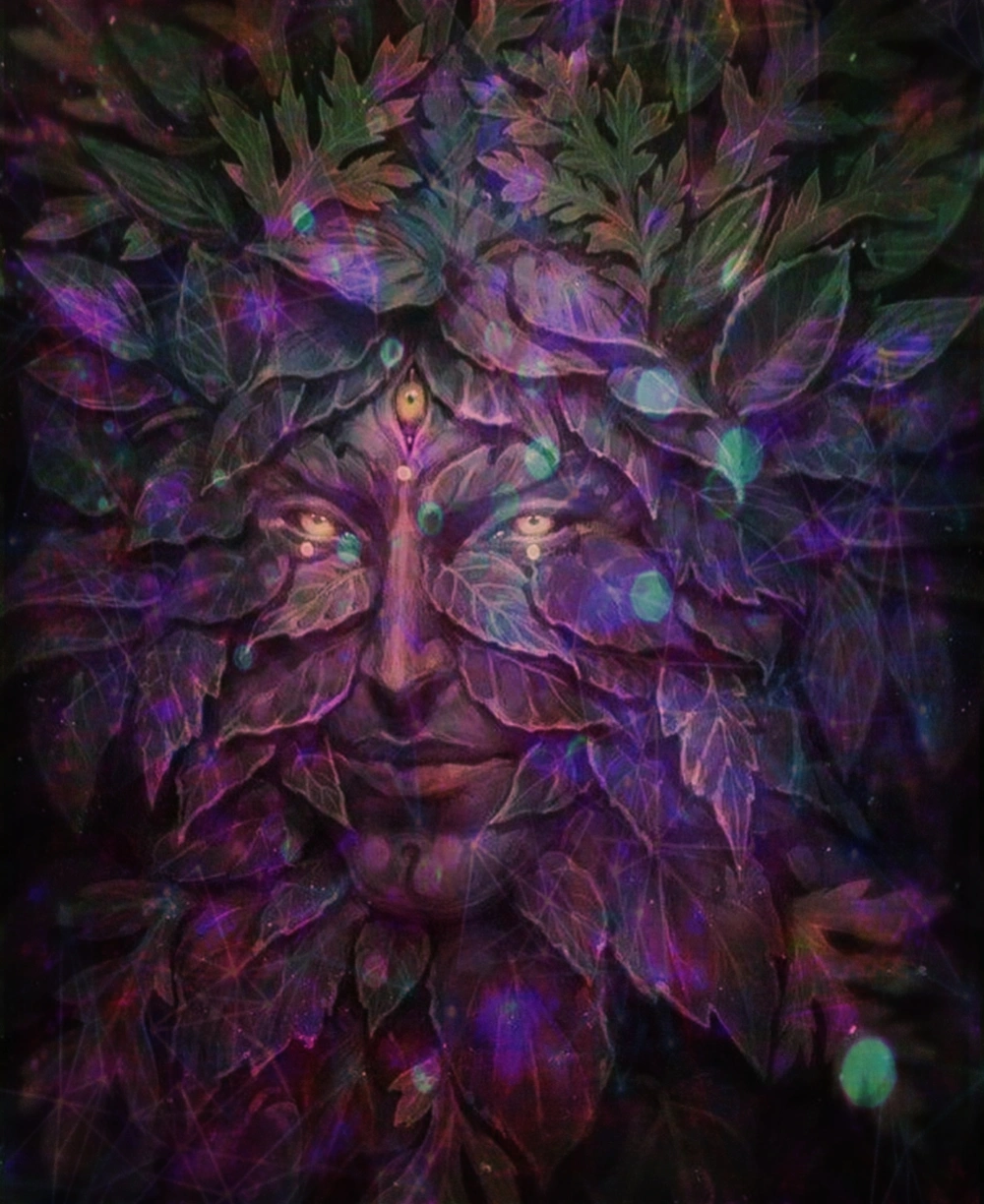 🌱🌟✨💜#mirpar02 #leaves#face#glow#sparkle#purple#sparkle#depth #lightroom#bokeh#thirdeyeopen#spiritual #madewithpicsart