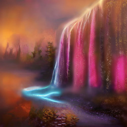 samir background wallpaper backgrounds landscape mountains trees garden waterfall river colors fantasy art painting colorful magical colorsplash paint colorpaint clouds sky rainbow rainbowlight rainyseason skyandclouds freetoedit