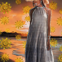 brillaperla createdbymargarita createdwithpicsart goldensummer summer sun woman golden freetoedit srcsunnybackground sunnybackground
