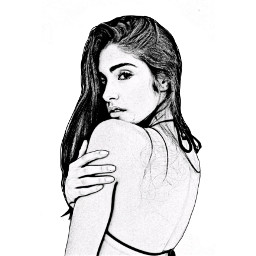 edits people posing model lady back shoulder girl illustration trendygirl outlineart sketch freetoedit