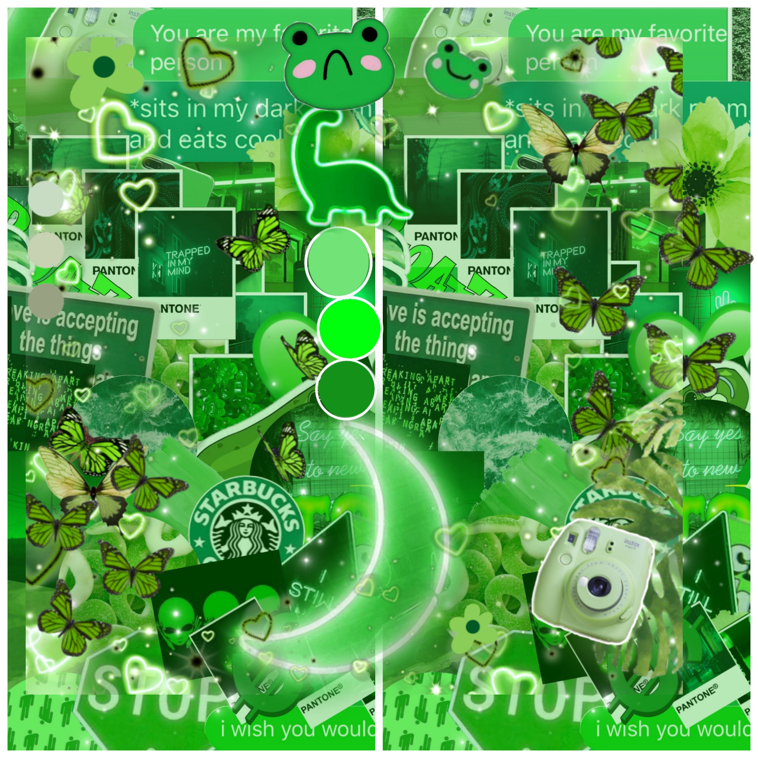 Green Aesthetic Collage Wallpapers  Wallpaper Cave