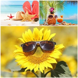 sunflower sunglasses pineapple sea freetoedit cchellosummer2022 hellosummer2022
