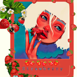 art saraazizi2575 strawberry freetoedit ecinstantcamera instantcamera