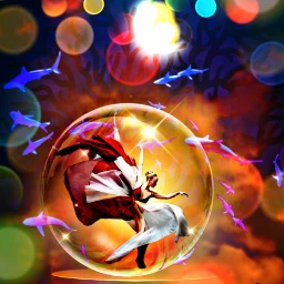 myedit myart fantasy fantasyart ballerina ballet ocean fishes bubble colors bokeh bokehlights magical doubleexposure picsarteffects imagination madewithpicsart heypicsart freetoedit eccolorfulpatterns colorfulpatterns