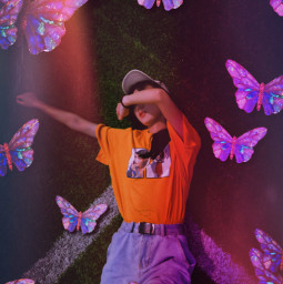 heypicsart makeawesome picsart model girl butterflies effect background lights love share save remixit ❤️❤️❤️ freetoedit