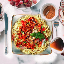 pasta dinner table meal food freetoedit ircwhatsintheplate whatsintheplate