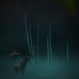 freetoedit fantasyart surrealart magical remix planet light effect deer ftesticker
