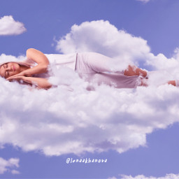 freetoedit clouds sleeping girl lenaakhanova shutterstock ecsurrealisticworld surrealisticworld