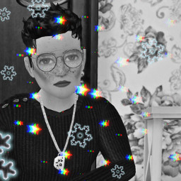 freetoedit cristmas blackandwhite cristal snow snowflakes rgb wallpaper
