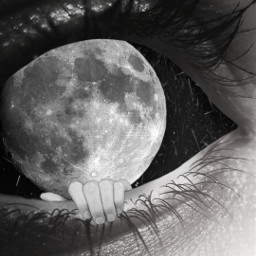 freetoedit softiexleapost post replay eye creepy dark moon sad hand holding moonlight edit beautiful