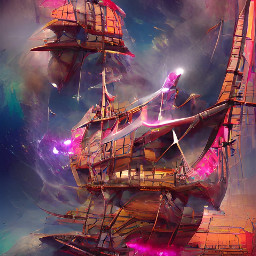 freetoedit creator abstractart abstract art painting colorful unique landscape mountains scenery whimsical creative edit surreal surrealisticworld surrealism surrealart pirates pirateship spacepirates galaxy universe space gachaalien fcinnerartist