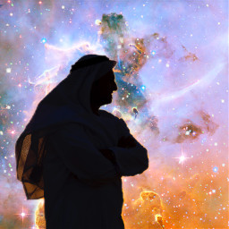 freetoedit arab space man shadow shape