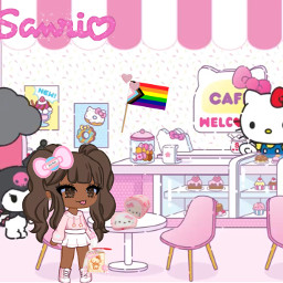 sanrio sanriocafe kuromi hellokitty hellokittycafe gatcha gat gatchaclub transrights gayrights pride prideflag freetoedit