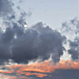 myphoto luna nuvole cielo tramonto mycity napoli italy