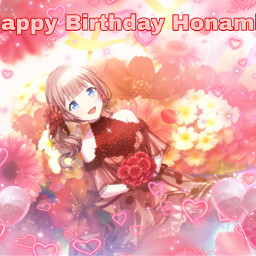 freetoedit birthday birthdaygirl hatsunemikucolorfulstage leoneedhonami honamimochizuki heartframe balloons
