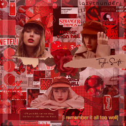 freetoedit taylorswift taylorsversion taylorswiftred red redcollage redaesthetic aesthetic edit aestheticedit cute collage photo