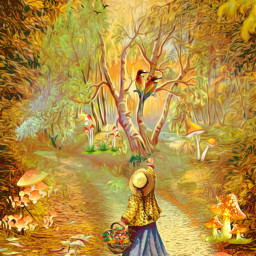 freetoedit background picsart picsarteffects picsartedit imagination autumn fallleaves leavesarefalling fairy garden art fantasy myedit