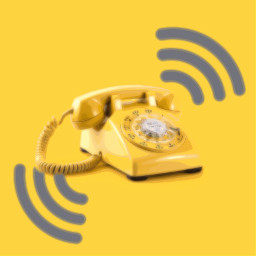 freetoedit ring phone simple phonecall yellow telephone vintage 70s ecsingleobjects singleobjects