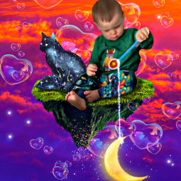 beauty makeawesome heypicsart stars surreal planets universe magical stardust cosmos milkyway boy cute cuteboy baby freetoedit
