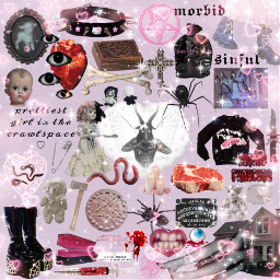 freetoedit satanist goth emo morute dollcore dollette dollete worm bugs pink pinkgoth soft morbid doll creepy creepycute vampire blood gore gorewhore bloodcore crybaby