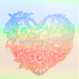 freetoedit heart lightcolored color pastel nature art drawing aesthetic pride rainbow trippy cute