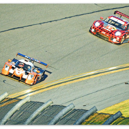 myphotography attherace rolex24 2022 cars racing acuransx porshe onthebend inmotion fenceing fromabove highangle perspective paint bordered