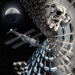 space spaceship outsidespace astronaut moon spaceman freetoedit ircurbanbuilding urbanbuilding