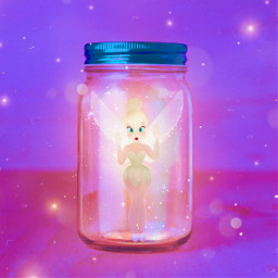 magic disney tinkerbell fairydust jar mydrawing myedit glow