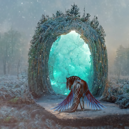 heypicsart magical fantasy surreal replay winter unicorn winteraesthetic freetoedit