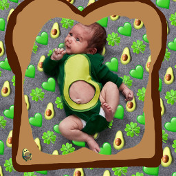 freetoedit avocado emojibackgrounds baby cute avocadotoast