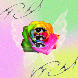 pride2022 collage collageartwork rainbow rose trippy freetoedit